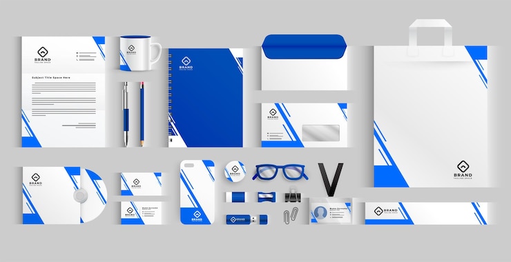 Gratis Vector set van professionele zakelijke schrijfwaren sjabloon voor bedrijfsidentiteit
