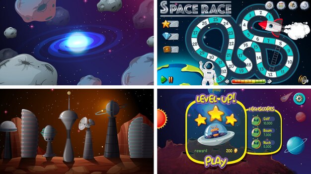 Set van ruimtegames