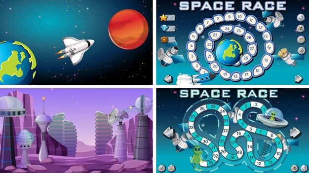 Set van ruimtegames
