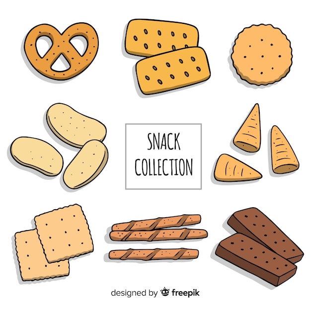 Gratis vector set van snacks