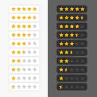 Gratis vector set van star rating symbolen