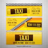 Gratis vector set van taxi banners