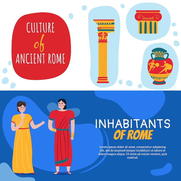 Gratis vector set van twee oude romeinse rijk banners