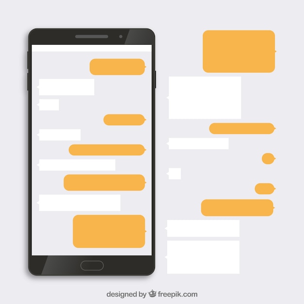 Set van verschillende bubbels chat voor messenger app