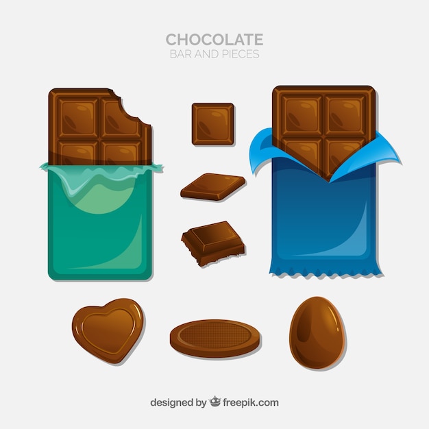 Set van verschillende chocolade snoepjes