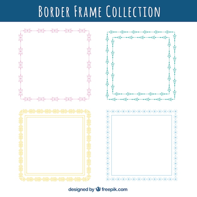 Gratis vector set van vier decoratieve frames