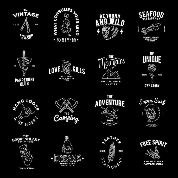 Gratis Vector set van vintage badges ontwerp vector