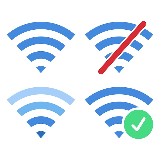 Gratis vector set van wifi-symbolen