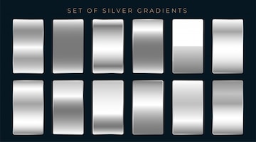 Gratis vector set van zilver of platina verlopen