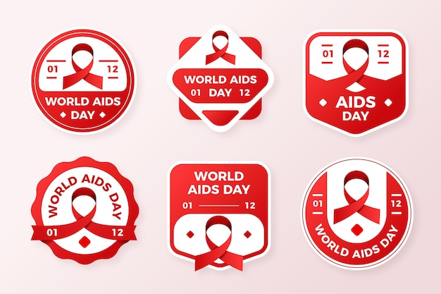 Set wereld aids daglabels