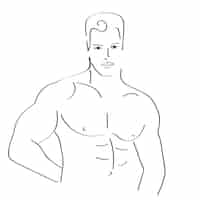 Gratis vector sexy man schets