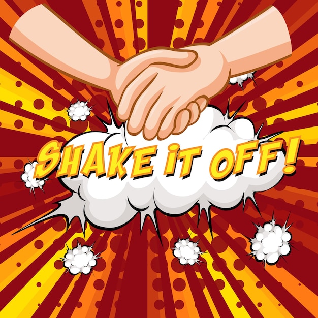 Gratis vector shake it off formulering komische tekstballon op burst