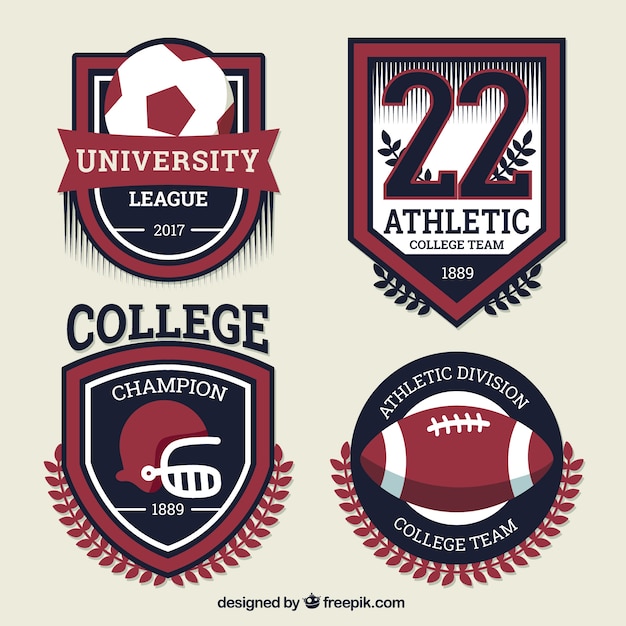 Gratis vector shields college sportteams