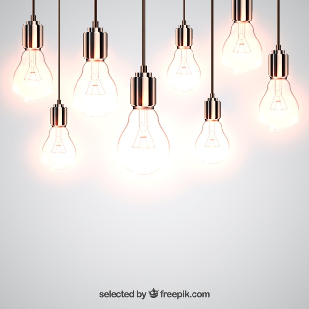 Gratis Vector shiny gloeilampen