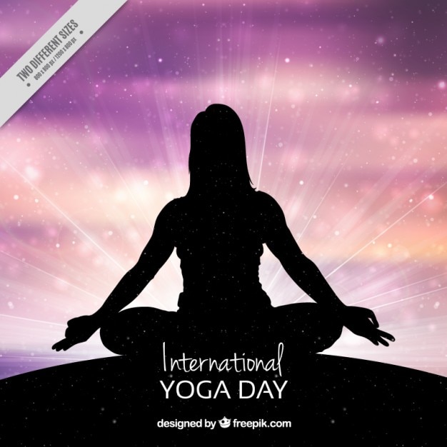 Shiny internationale yoga dag achtergrond