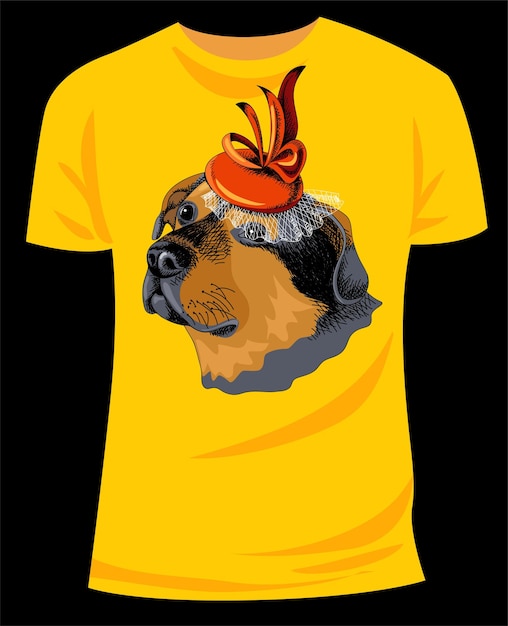 Shirt afbeeldingen hond embleem