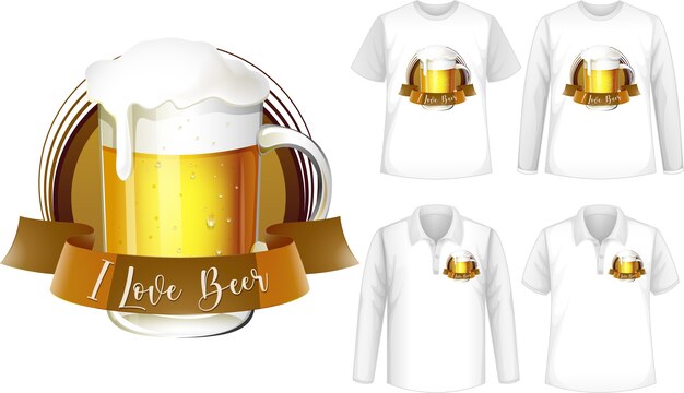 Shirt met bierlogo