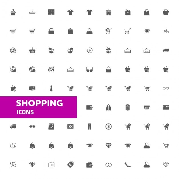 Gratis vector shopping icon set