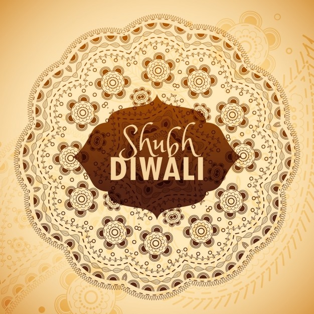 Gratis vector shubh diwali wenskaart wensen