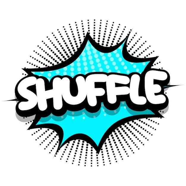 Gratis vector shuffle comic book explosie zeepbel vectorillustratie