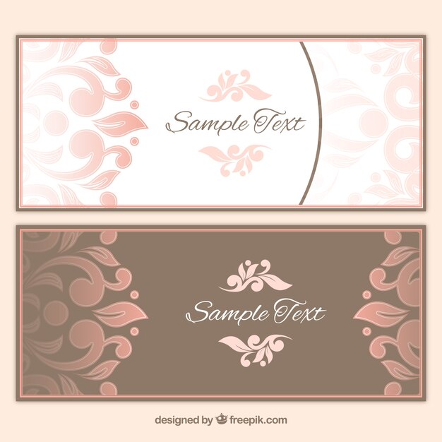 Gratis vector sier banners