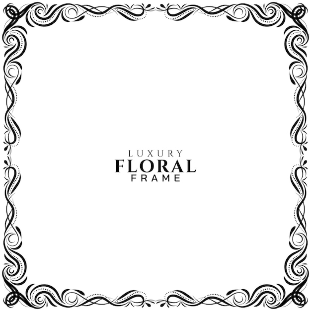 Sier bloemen frame elegant ontwerp achtergrond