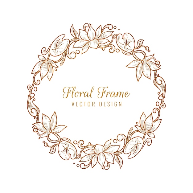 Sier decoratief bloemen cirkelframe