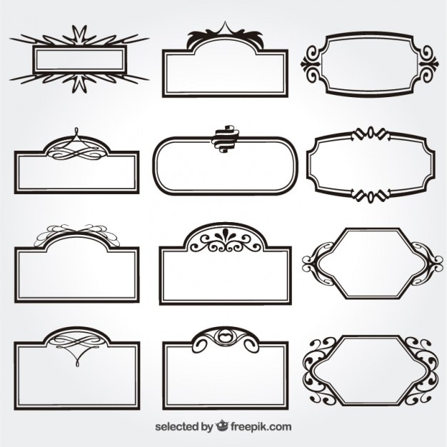 Gratis vector sier frames-collectie