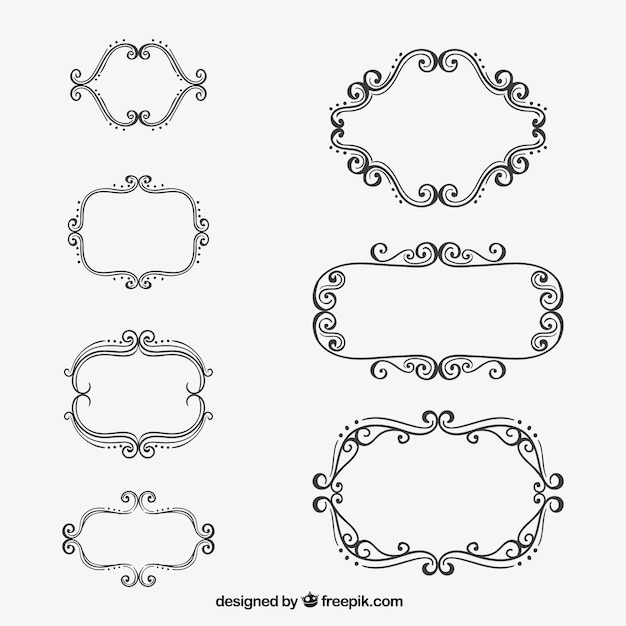 Gratis vector sier frames collectie