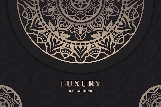 Gratis vector sier luxe mandala behang