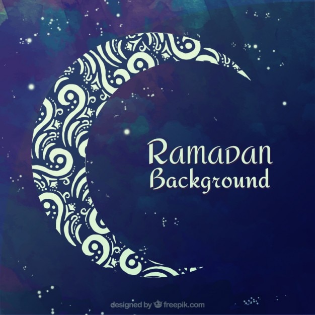 Gratis vector sier maan ramadan achtergrond