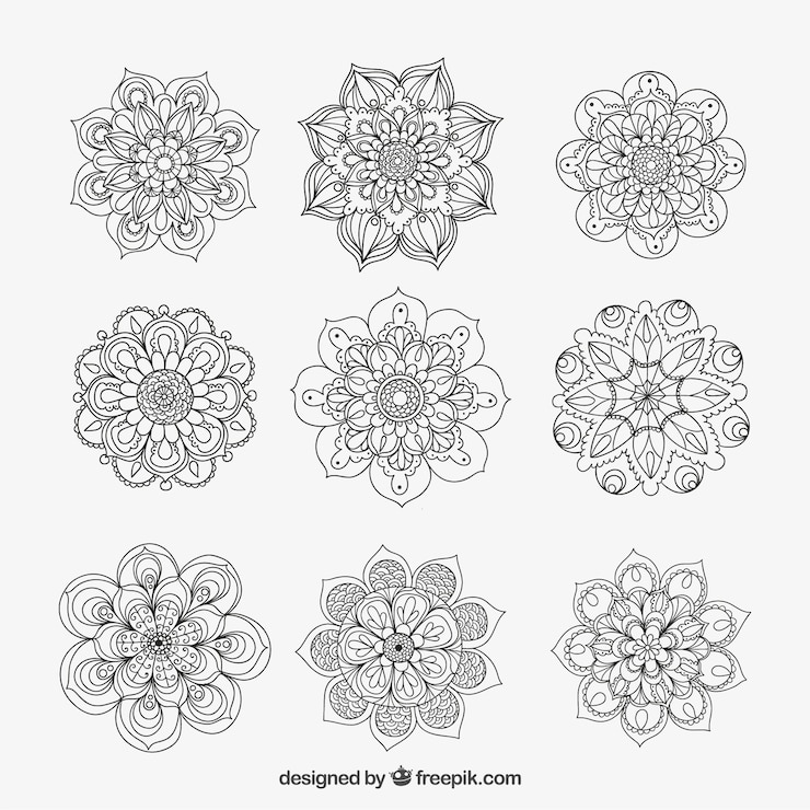 Gratis Vector sier mandala