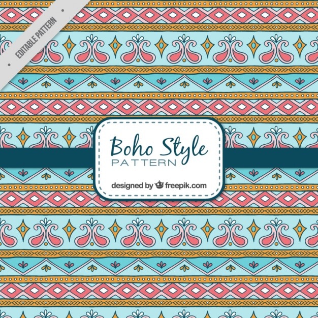 Gratis vector sier patroon in boho stijl