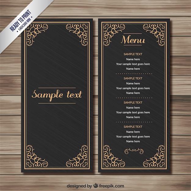 Sier restaurant menu