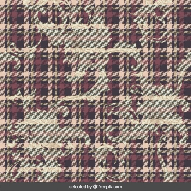 Gratis vector sier tartan patroon