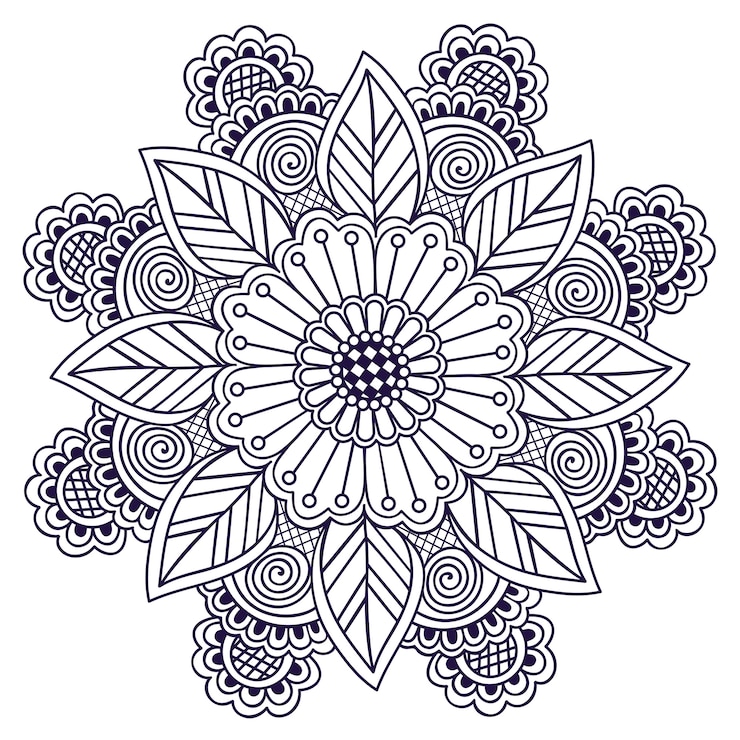 Gratis Vector sierrond kant met damast en arabesk elementen.