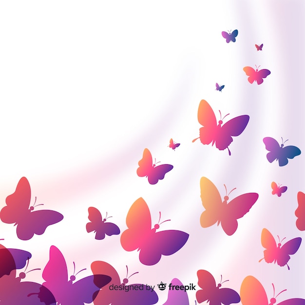 Gratis vector silhouetten van vlinders