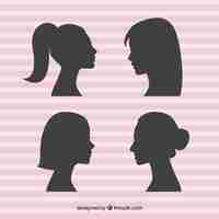 Gratis vector silhouetten van vrouwen