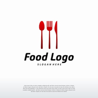 Simple food logo ontwerpsjabloon, restaurant logo symbool, logo symboolpictogram