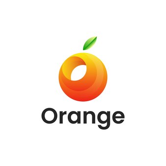 Sinaasappelsap logo sap en oranje combinatie logo met 3d kleurrijke stijl