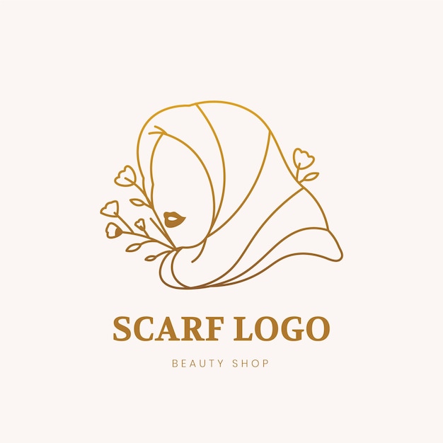 Gratis vector sjaal logo sjabloon