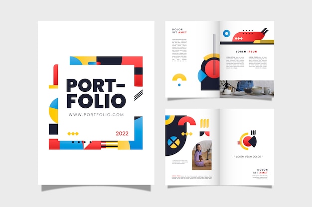 Sjablonen voor creatieve portfolio's met verloop