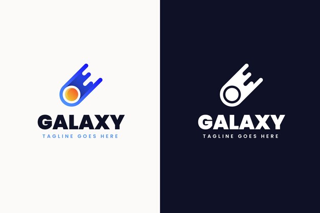 Sjablonenset met gradiënt Galaxy-logo