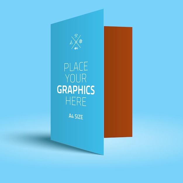 sjabloon A4-map, geplaatst in het interieur