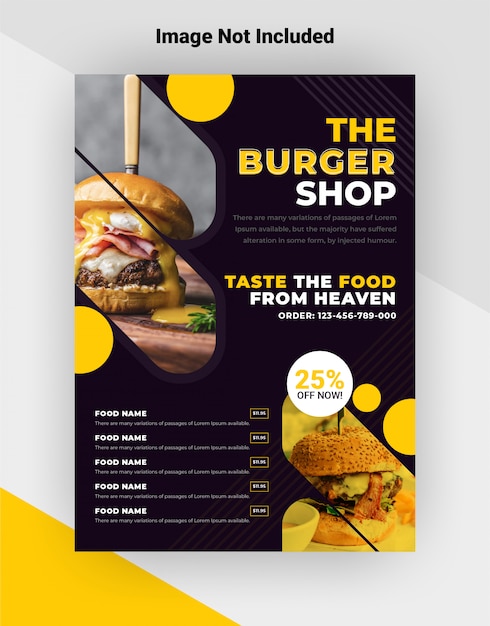 Sjabloon burger flyer