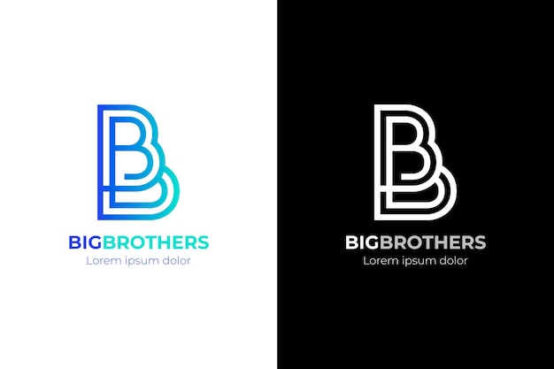 Sjabloon met kleurovergang bb-logo