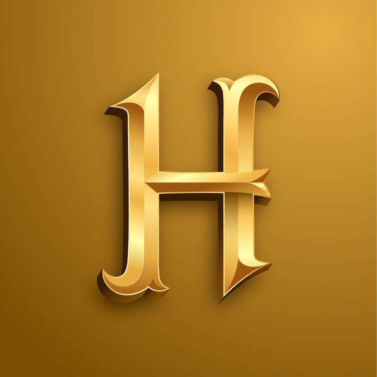 Gratis Vector sjabloon met kleurovergang h-logo