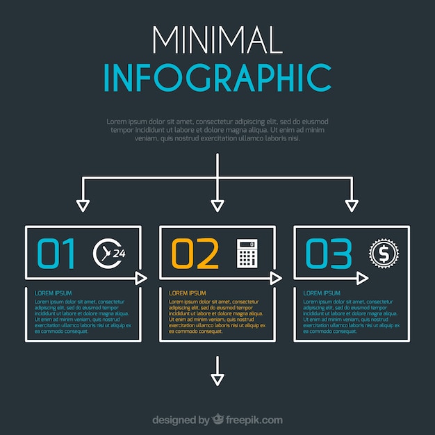 Sjabloon van minimale infographic