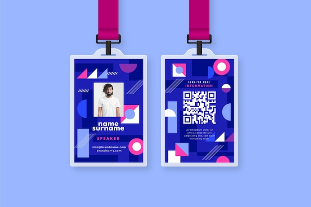 Sjabloon voor abstract id-badge