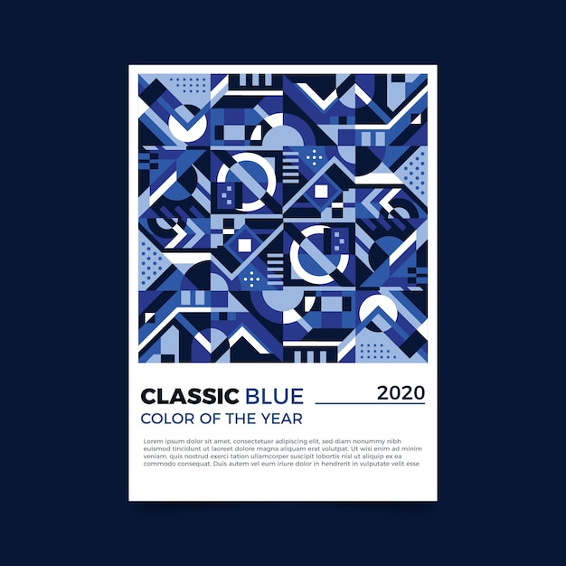 Sjabloon voor abstract klassiek blauw folder